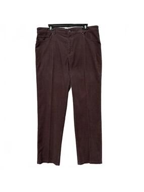 Peter Millar Brown/Gray Soft Corduroy Stretch Pants Men's 38X30 5 Pocket Seam